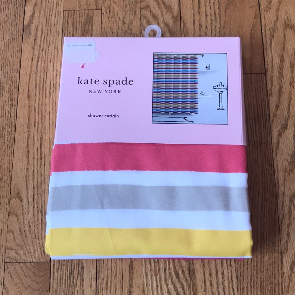 NWT Kate Spade “Painted Stripe” Shower Curtain